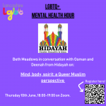 Next LGBTQ+ Mental Health Hour – June 10th