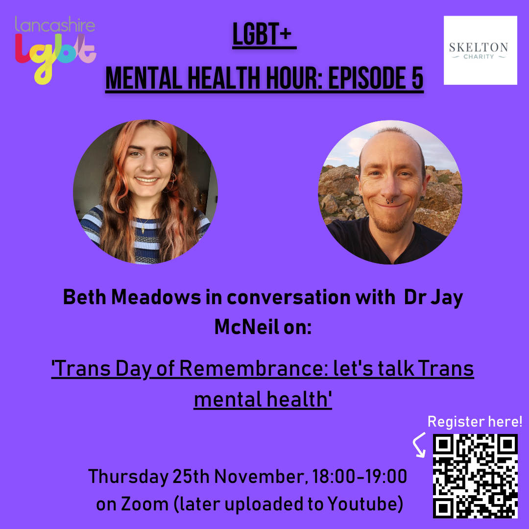 New on our YouTube channel – Trans Mental Health - Lancashire LGBT -  Happier, healthier and better connected